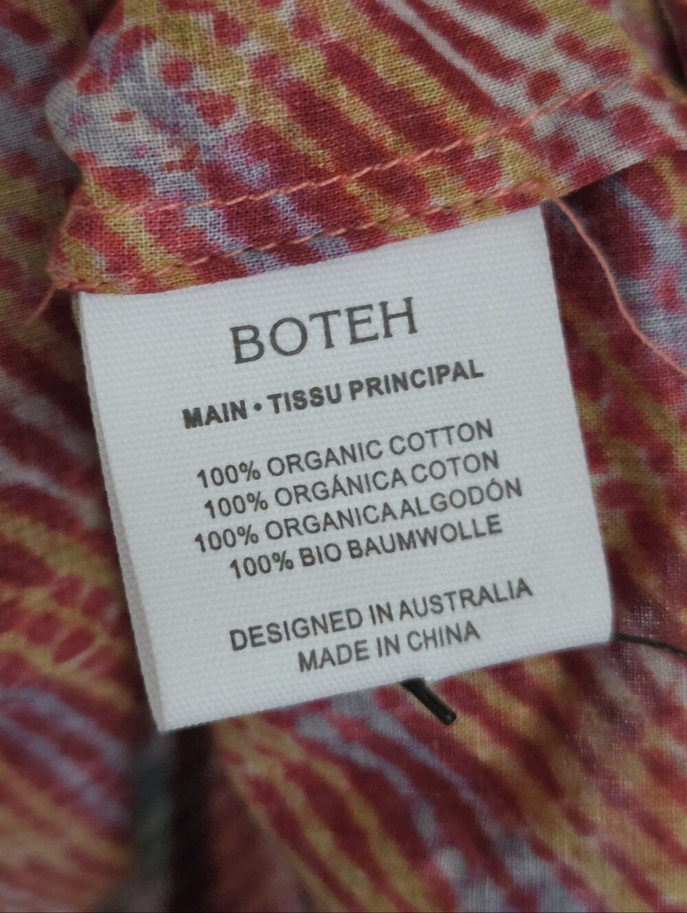 Boteh Rust Multicolor Boho Tunic Dress - Picture 4 of 5